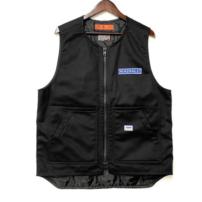 【中古品】【メンズ】 RADIALL ラディアル RAD-24AW-JK007 CNQ RIVERSIDE ZIP UP VEST リバーサイド ジップアップ ベスト トップス 142-260610-kh-09-izu サイズ：M カラー：ブラック 万代Net店