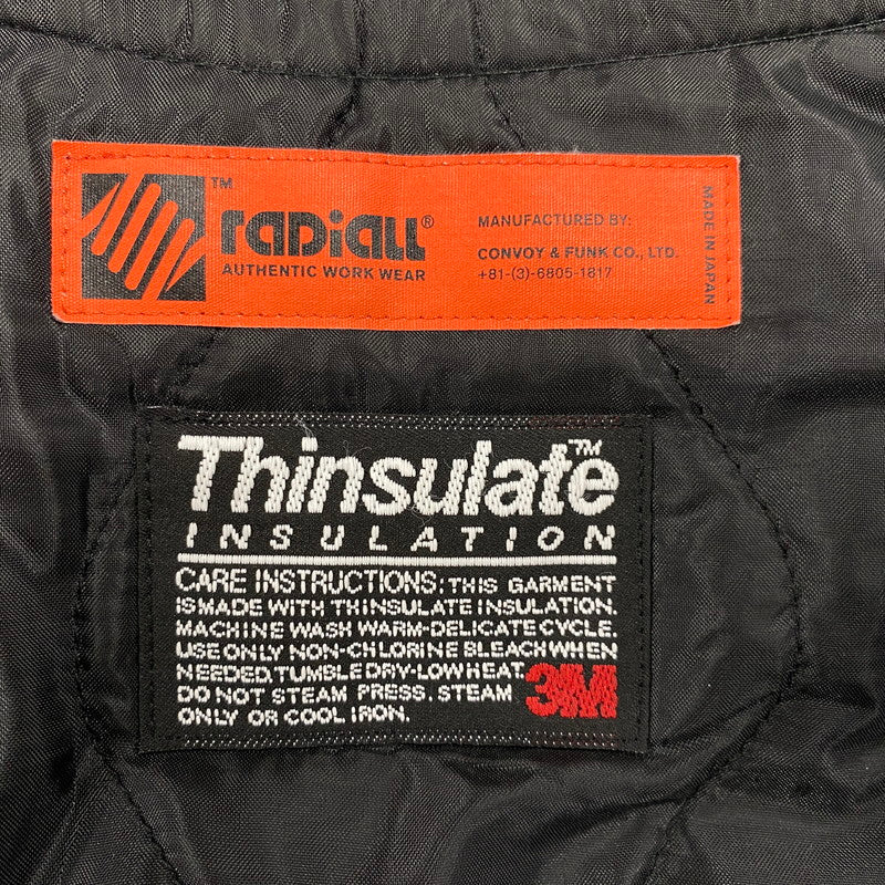 【中古品】【メンズ】 RADIALL ラディアル RAD-24AW-JK007 CNQ RIVERSIDE ZIP UP VEST リバーサイド ジップアップ ベスト トップス 142-260610-kh-09-izu サイズ：M カラー：ブラック 万代Net店