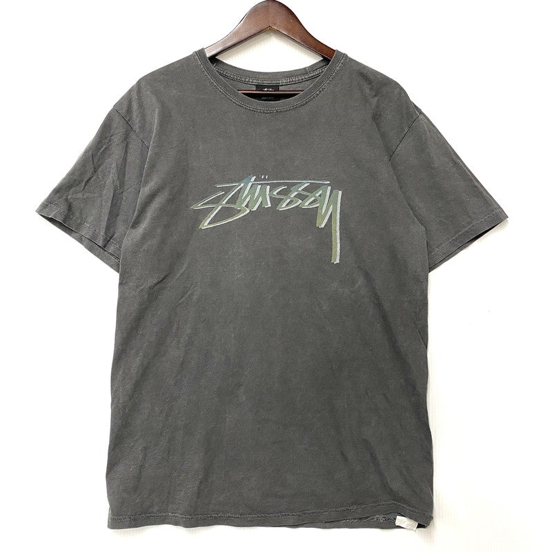 【中古品】【メンズ】 STUSSY ステューシー メキシコ製 CENTER LOGO BACK SURFMAN PRINT SS TEE センター ロゴ バック サーフマン プリント ショートスリーブ Tシャツ トップス 142-260610-kh-07-izu サイズ：M カラー：チャコール系 万代Net店