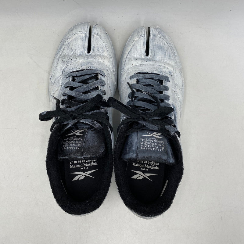 【中古品】【メンズ】 MAISON MARGIELA × REEBOK メゾン マルジェラ×リーボック H04859 CLASSIC LEATHER TABI BIANCHETTO クラシック レザー タビ ビアンケット スニーカー シューズ 靴 183-260609-cs-03-izu サイズ：28.5cm カラー：ホワイト系×ブラック 万代Net店