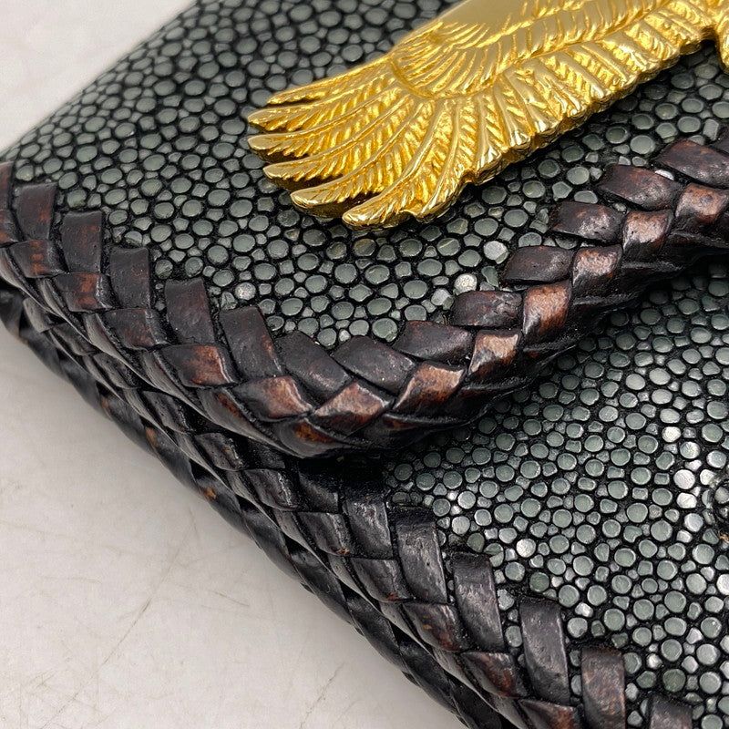 【現状渡し品】【メンズ/レディース】 SAAD -ARIF COLLECTION- サード アリフコレクション EAGLE CUSTOM STINGRAY LEATHER COIN CASE イーグル カスタム スティングレイ レザー コインケース 財布 200-260610-kh-01-izu 万代Net店