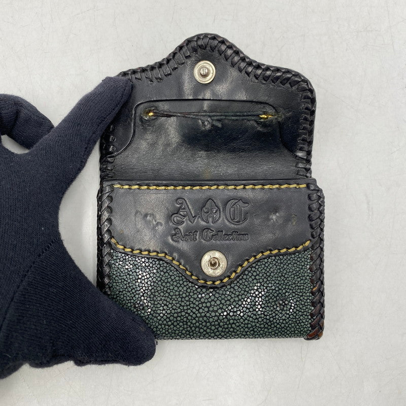 【現状渡し品】【メンズ/レディース】 SAAD -ARIF COLLECTION- サード アリフコレクション EAGLE CUSTOM STINGRAY LEATHER COIN CASE イーグル カスタム スティングレイ レザー コインケース 財布 200-260610-kh-01-izu 万代Net店