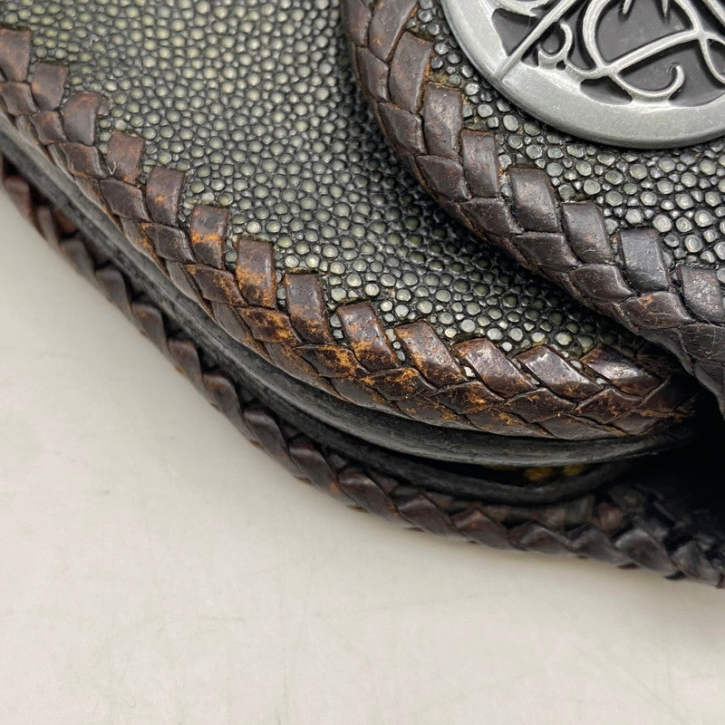 【現状渡し品】【メンズ/レディース】 SAAD サード STINGRAY LEATHER CONCHO LONG WALLET スティングレイ レザー コンチョ ロング ウォレット 財布 200-260610-kh-03-izu 万代Net店