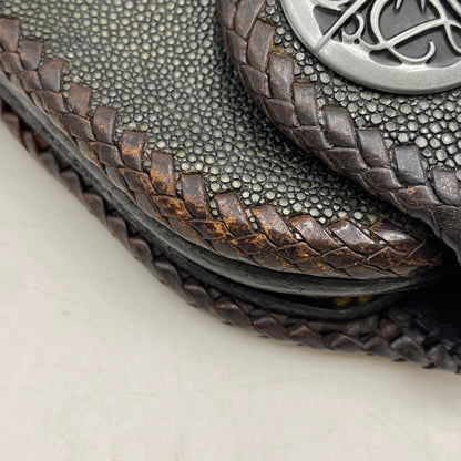【現状渡し品】【メンズ/レディース】 SAAD サード STINGRAY LEATHER CONCHO LONG WALLET スティングレイ レザー コンチョ ロング ウォレット 財布 200-260610-kh-03-izu 万代Net店