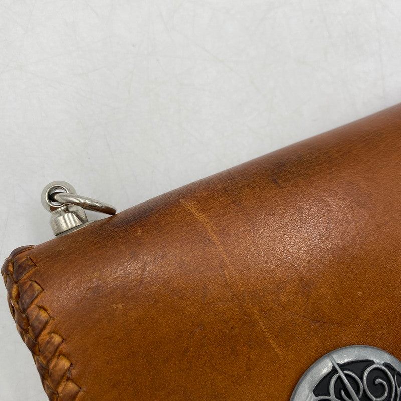 【中古品】【メンズ/レディース】 SAAD サード LEATHER CONCHO LONG WALLET レザー コンチョ ロング ウォレット 財布 200-260610-kh-02-izu カラー：ブラウン 万代Net店