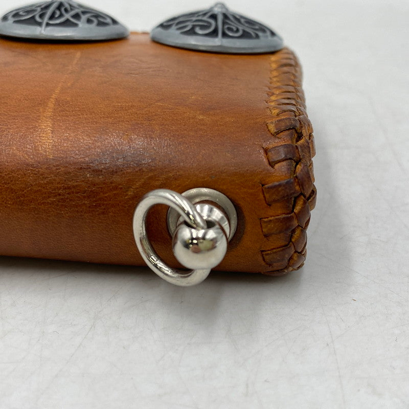 【中古品】【メンズ/レディース】 SAAD サード LEATHER CONCHO LONG WALLET レザー コンチョ ロング ウォレット 財布 200-260610-kh-02-izu カラー：ブラウン 万代Net店