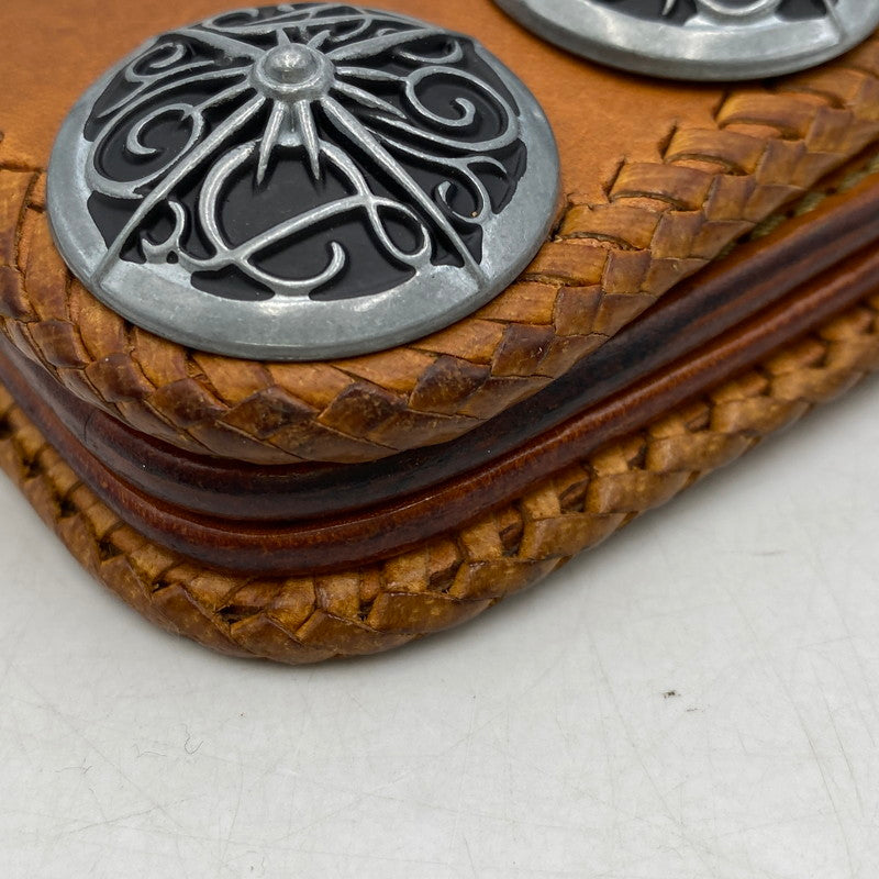 【中古品】【メンズ/レディース】 SAAD サード LEATHER CONCHO LONG WALLET レザー コンチョ ロング ウォレット 財布 200-260610-kh-02-izu カラー：ブラウン 万代Net店
