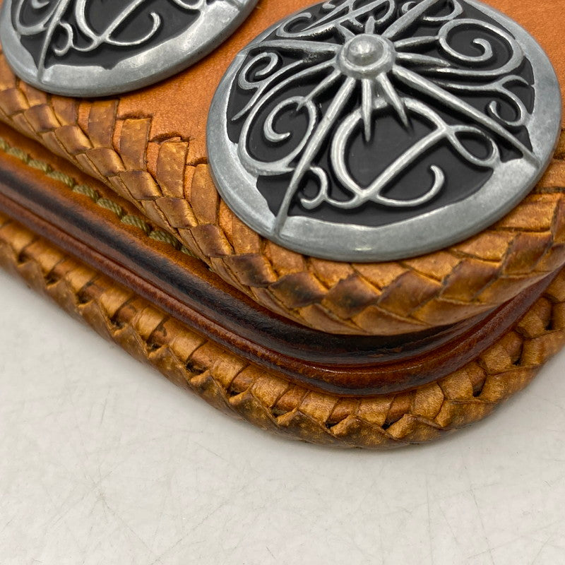 【中古品】【メンズ/レディース】 SAAD サード LEATHER CONCHO LONG WALLET レザー コンチョ ロング ウォレット 財布 200-260610-kh-02-izu カラー：ブラウン 万代Net店