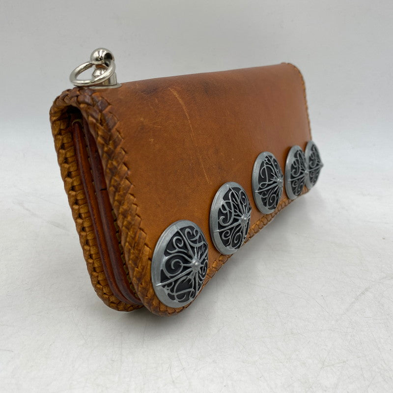 【中古品】【メンズ/レディース】 SAAD サード LEATHER CONCHO LONG WALLET レザー コンチョ ロング ウォレット 財布 200-260610-kh-02-izu カラー：ブラウン 万代Net店