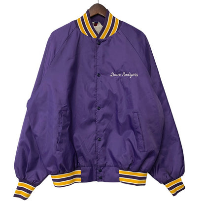 【中古品】【メンズ】 WESTARK ウエストアーク USA製 "ARTURO SAPO LOPEZ"EMBROIDERY NYLON STADIUM JACKET エンブロイダリー ナイロン スタジアム ジャケット アウター 146-260624-cs-09-izu サイズ：XL カラー：パープル 万代Net店