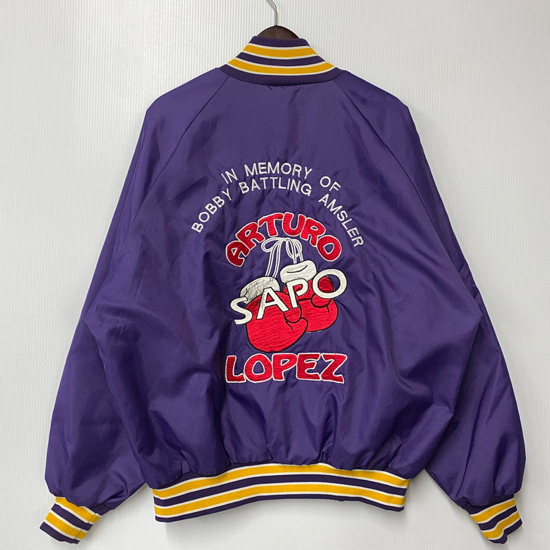 【中古品】【メンズ】 WESTARK ウエストアーク USA製 "ARTURO SAPO LOPEZ"EMBROIDERY NYLON STADIUM JACKET エンブロイダリー ナイロン スタジアム ジャケット アウター 146-260624-cs-09-izu サイズ：XL カラー：パープル 万代Net店