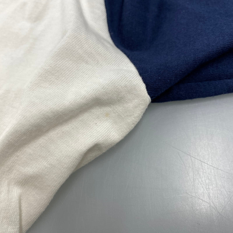 【中古品】【メンズ】 SCREEN STARS スクリーンスターズ 白タグ 80S USA製 企業ロゴ "ST.CROIX RODS" RAGLAN LS TEE ラグラン ロングスリーブ ティー トップス 七分丈 146-260624-cs-10-izu サイズ：L カラー：ホワイト×ネイビー 万代Net店