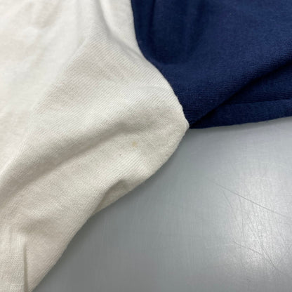 【中古品】【メンズ】 SCREEN STARS スクリーンスターズ 白タグ 80S USA製 企業ロゴ "ST.CROIX RODS" RAGLAN LS TEE ラグラン ロングスリーブ ティー トップス 七分丈 146-260624-cs-10-izu サイズ：L カラー：ホワイト×ネイビー 万代Net店