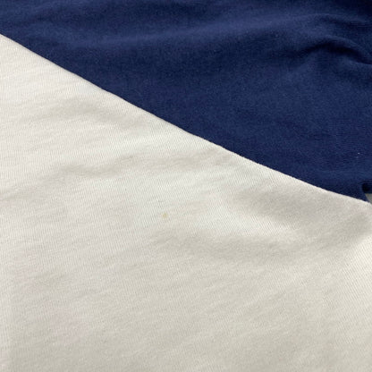 【中古品】【メンズ】 SCREEN STARS スクリーンスターズ 白タグ 80S USA製 企業ロゴ "ST.CROIX RODS" RAGLAN LS TEE ラグラン ロングスリーブ ティー トップス 七分丈 146-260624-cs-10-izu サイズ：L カラー：ホワイト×ネイビー 万代Net店