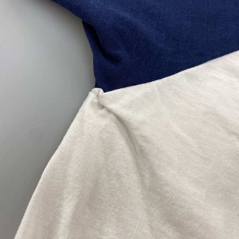 【中古品】【メンズ】 SCREEN STARS スクリーンスターズ 白タグ 80S USA製 企業ロゴ "ST.CROIX RODS" RAGLAN LS TEE ラグラン ロングスリーブ ティー トップス 七分丈 146-260624-cs-10-izu サイズ：L カラー：ホワイト×ネイビー 万代Net店