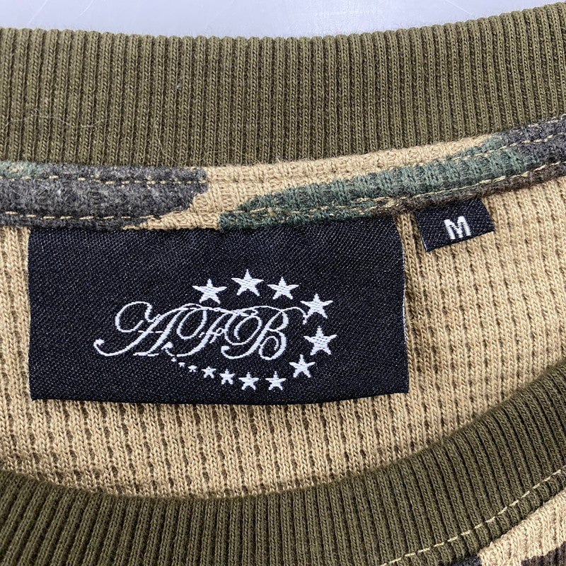 【中古品】【メンズ】 AFB エーエフビー THERMAL LAYERD LS TEE サーマル レイヤード ロングスリーブ Ｔシャツ トップス 142-260610-kh-08-izu サイズ：M カラー：マルチ 万代Net店