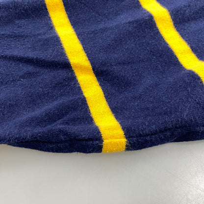 【中古品】【メンズ】 POLO BY RALPH LAUREN ポロバイラルフローレン 90S エンブレム刺繍 BORDER SWEAT SHIRT ボーダー スウェット シャツ トップス 長袖 146-260624-cs-11-izu サイズ：L カラー：ネイビー×イエロー 万代Net店