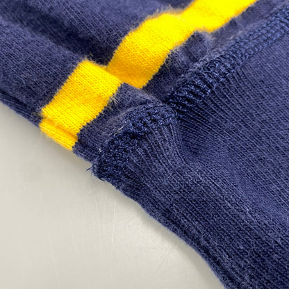 【中古品】【メンズ】 POLO BY RALPH LAUREN ポロバイラルフローレン 90S エンブレム刺繍 BORDER SWEAT SHIRT ボーダー スウェット シャツ トップス 長袖 146-260624-cs-11-izu サイズ：L カラー：ネイビー×イエロー 万代Net店