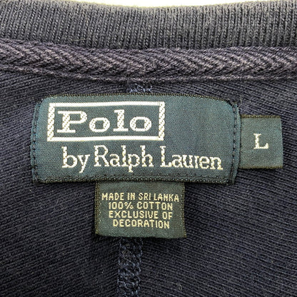 【中古品】【メンズ】 POLO BY RALPH LAUREN ポロバイラルフローレン 90S エンブレム刺繍 BORDER SWEAT SHIRT ボーダー スウェット シャツ トップス 長袖 146-260624-cs-11-izu サイズ：L カラー：ネイビー×イエロー 万代Net店