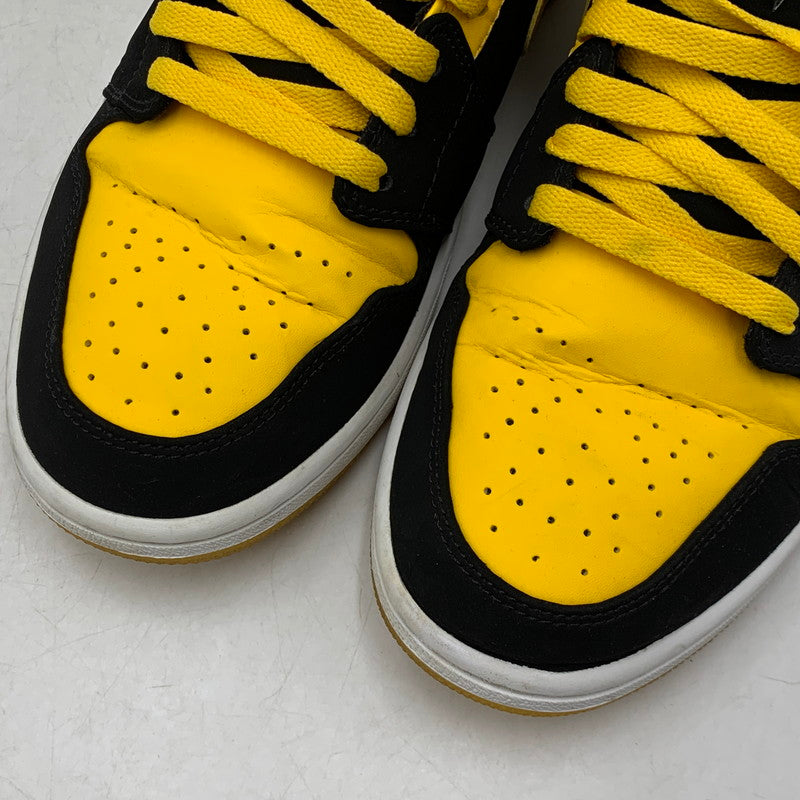 【中古品】【メンズ】 NIKE ナイキ 554724-035 AIR JORDAN エア ジョーダン1 RETRO MID レトロ ミッド NEW LOVE ニュー ラブ (2017) スニーカー シューズ 靴 160-260625-ya-11-izu サイズ：28cm カラー：ブラック×イエロー 万代Net店