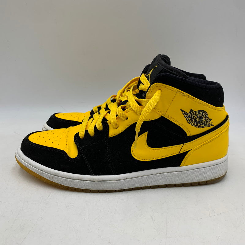 【中古品】【メンズ】 NIKE ナイキ 554724-035 AIR JORDAN エア ジョーダン1 RETRO MID レトロ ミッド NEW LOVE ニュー ラブ (2017) スニーカー シューズ 靴 160-260625-ya-11-izu サイズ：28cm カラー：ブラック×イエロー 万代Net店