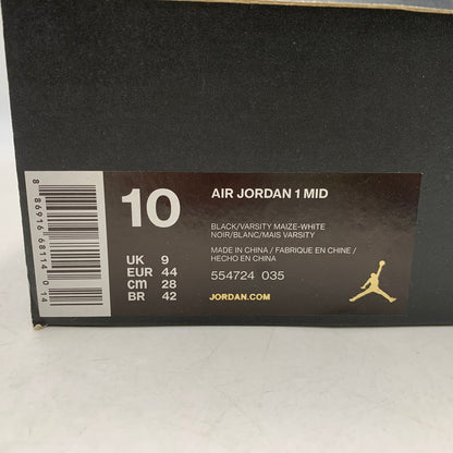 【中古品】【メンズ】 NIKE ナイキ 554724-035 AIR JORDAN エア ジョーダン1 RETRO MID レトロ ミッド NEW LOVE ニュー ラブ (2017) スニーカー シューズ 靴 160-260625-ya-11-izu サイズ：28cm カラー：ブラック×イエロー 万代Net店