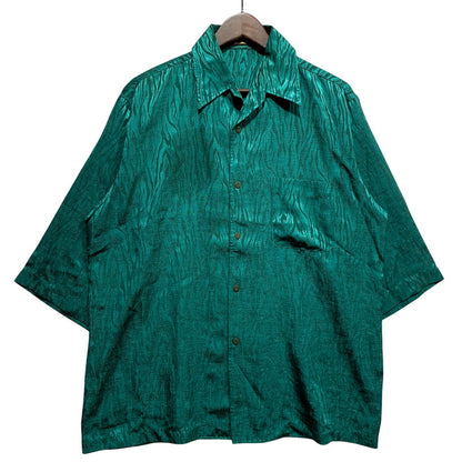 【中古品】【メンズ】 MORI TOSHI モリ トシ 6427 ZEBRA PATTERN POCKET ゼブラパターンポケット S S SHIRT ショートスリーブ シャツ トップス 半袖 146-260625-ya-05-izu サイズ：L カラー：グリーン 万代Net店