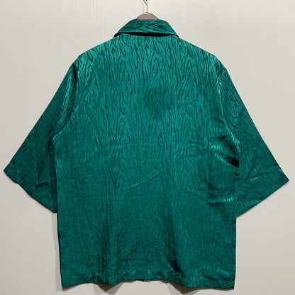 【中古品】【メンズ】 MORI TOSHI モリ トシ 6427 ZEBRA PATTERN POCKET ゼブラパターンポケット S S SHIRT ショートスリーブ シャツ トップス 半袖 146-260625-ya-05-izu サイズ：L カラー：グリーン 万代Net店