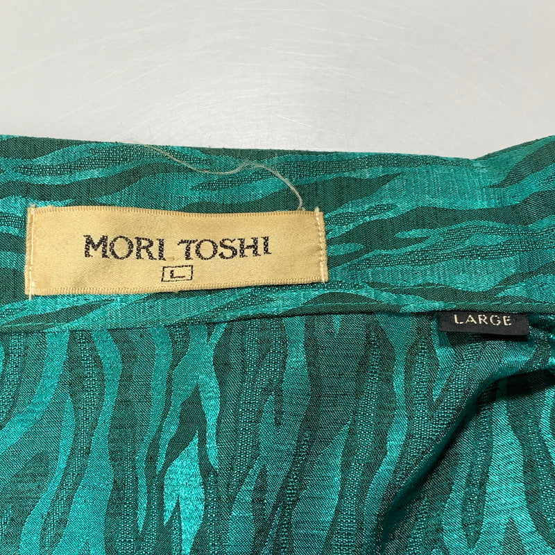 【中古品】【メンズ】 MORI TOSHI モリ トシ 6427 ZEBRA PATTERN POCKET ゼブラパターンポケット S S SHIRT ショートスリーブ シャツ トップス 半袖 146-260625-ya-05-izu サイズ：L カラー：グリーン 万代Net店