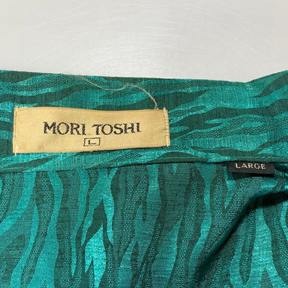 【中古品】【メンズ】 MORI TOSHI モリ トシ 6427 ZEBRA PATTERN POCKET ゼブラパターンポケット S S SHIRT ショートスリーブ シャツ トップス 半袖 146-260625-ya-05-izu サイズ：L カラー：グリーン 万代Net店