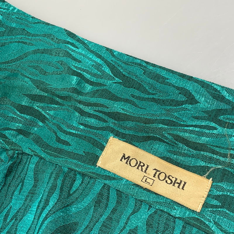 【中古品】【メンズ】 MORI TOSHI モリ トシ 6427 ZEBRA PATTERN POCKET ゼブラパターンポケット S S SHIRT ショートスリーブ シャツ トップス 半袖 146-260625-ya-05-izu サイズ：L カラー：グリーン 万代Net店
