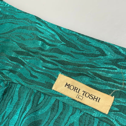 【中古品】【メンズ】 MORI TOSHI モリ トシ 6427 ZEBRA PATTERN POCKET ゼブラパターンポケット S S SHIRT ショートスリーブ シャツ トップス 半袖 146-260625-ya-05-izu サイズ：L カラー：グリーン 万代Net店