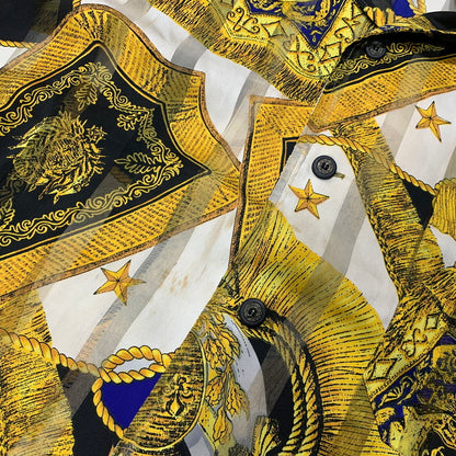 【現状渡し品】【メンズ】 USED ユーズド BAROQUE PATTERN バロックパターン S S SHIRT ショートスリーブ シャツ トップス 半袖 146-260625-ya-06-izu サイズ：M カラー：マルチ 万代Net店