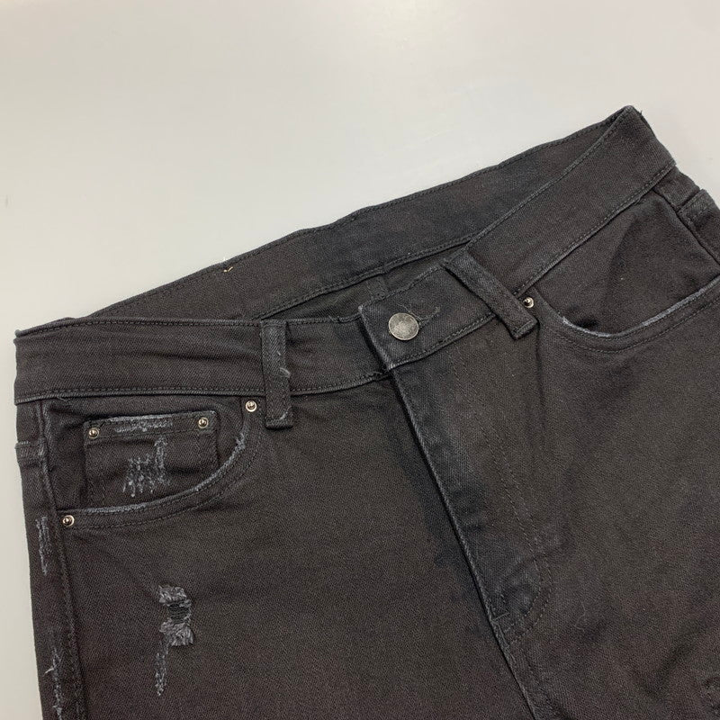 【中古品】【メンズ】 MNML ミニマル X165 PAISLEY STRETCH DENIM PANTS ペイズリー ストレッチ デニム パンツ ボトムス ズボン 153-260611-cs-06-izu サイズ：W30 カラー：ブラック 万代Net店