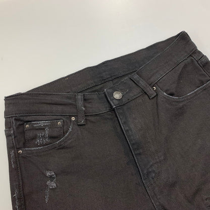 【中古品】【メンズ】 MNML ミニマル X165 PAISLEY STRETCH DENIM PANTS ペイズリー ストレッチ デニム パンツ ボトムス ズボン 153-260611-cs-06-izu サイズ：W30 カラー：ブラック 万代Net店