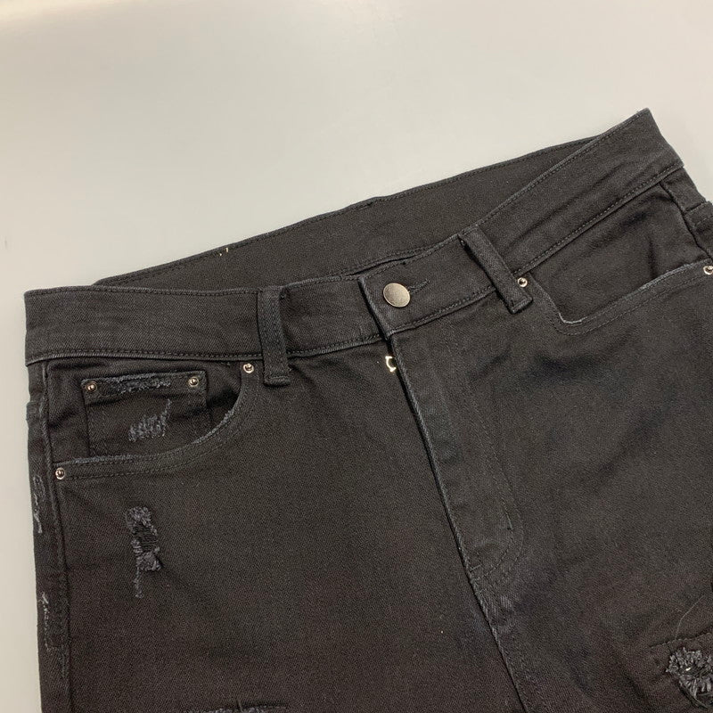 【中古品】【メンズ】 MNML ミニマル X165 PAISLEY STRETCH DENIM PANTS ペイズリー ストレッチ デニム パンツ ボトムス ズボン 153-260611-cs-05-izu サイズ：W32 カラー：ブラック 万代Net店