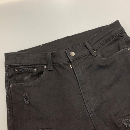 【中古品】【メンズ】 MNML ミニマル X165 PAISLEY STRETCH DENIM PANTS ペイズリー ストレッチ デニム パンツ ボトムス ズボン 153-260611-cs-05-izu サイズ：W32 カラー：ブラック 万代Net店