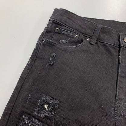 【中古品】【メンズ】 MNML ミニマル X165 PAISLEY STRETCH DENIM PANTS ペイズリー ストレッチ デニム パンツ ボトムス ズボン 153-260611-cs-05-izu サイズ：W32 カラー：ブラック 万代Net店