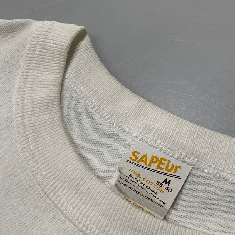 【中古品】【メンズ】 SAPEUR サプール GODDESS OF VICTORY ゴッデス オブ ヴィクトリーS S TEE ショートスリーブ Tシャツ トップス 半袖 142-260625-ya-01-izu サイズ：M カラー：ホワイト 万代Net店
