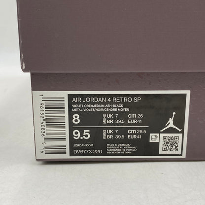 【中古品】【メンズ/レディース】 NIKE ナイキ × A MA MANIERE アママニエール DV6773-220 AIR JORDAN 4 エア ジョーダン 4 スニーカー 靴 160-260611-kh-10-izu サイズ：26 カラー：VIOLET ORE/MEDIUM ASH-BLACK 万代Net店