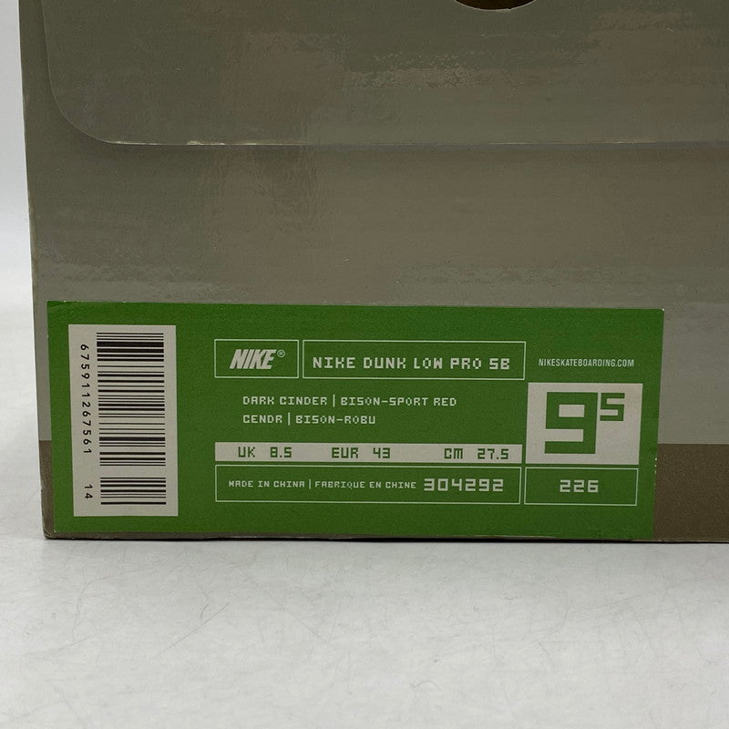 【中古品】【メンズ】 NIKE ナイキ 304292 226 SB DUNK LOW ダンク ロー スニーカー 靴 160-260611-kh-08-izu サイズ：27.5 カラー：BISON/SPORT RED 万代Net店