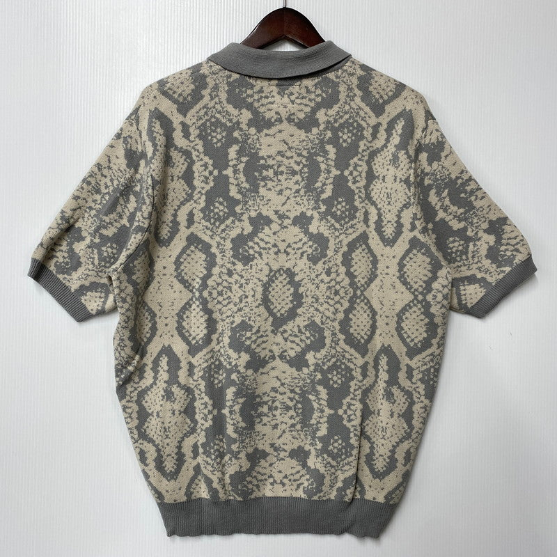 【中古品】【メンズ】 HUF ハフ KN00494 INSTINCT BOWLING SWEATER インスティンクト ボウリング セーター トップス 半袖 142-260624-cs-17-izu サイズ：M カラー：グレー系×ベージュ 万代Net店