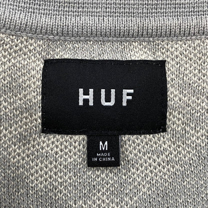 【中古品】【メンズ】 HUF ハフ KN00494 INSTINCT BOWLING SWEATER インスティンクト ボウリング セーター トップス 半袖 142-260624-cs-17-izu サイズ：M カラー：グレー系×ベージュ 万代Net店