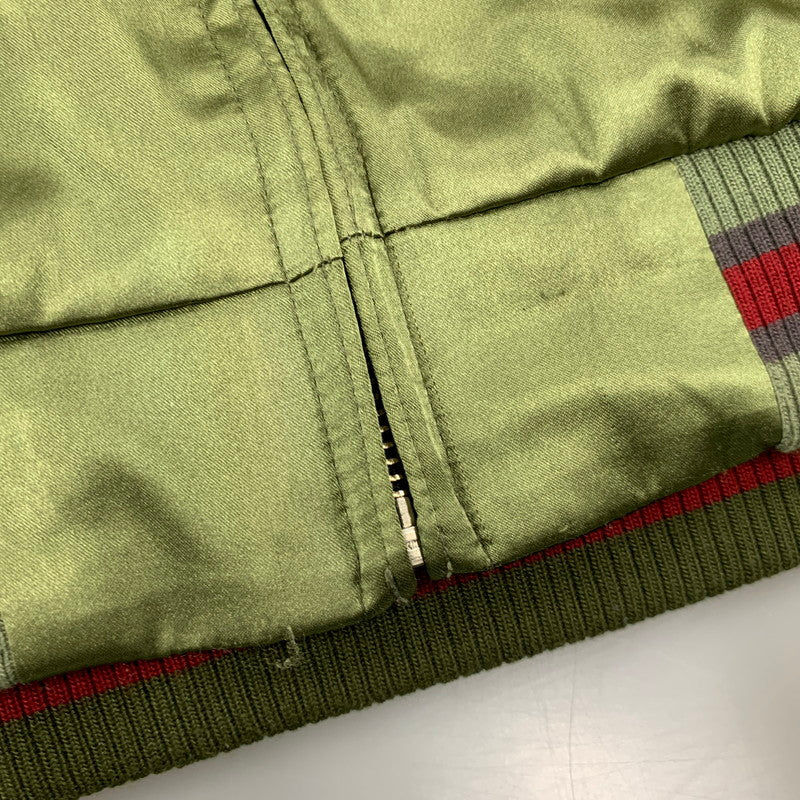 【現状渡し品】【メンズ】 ガールズ＆パンツァー プラウダ高校 リバーシブル スカジャン アウター 147-260611-cs-02-izu サイズ：XL カラー：カーキ×ベージュ/カーキ 万代Net店