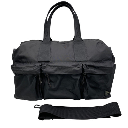 【中古品】【メンズ/レディース】 PORTER ポーター FORCE 2WAY DUFFLE BAG 855-05900 フォース ダッフルバッグ 188-260614-as-19-izu カラー：ブラック 万代Net店