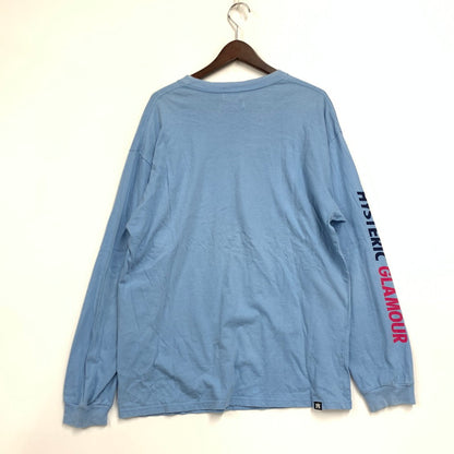 【中古品】【メンズ】 HYSTERIC GLAMOUR ヒステリックグラマー × WIND AND SEA ウィンダンシー 02203CL14 20AW GRAPHIC L S TEE グラフィック ロングスリーブ Tシャツ トップス 長袖 140-260612-ya-04-izu サイズ：L カラー：ライトブルー 万代Net店