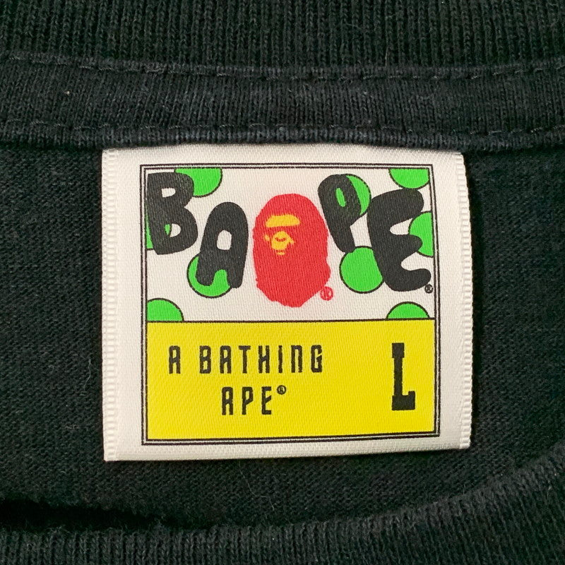 【中古品】【メンズ】 A BATHING APE アベイシングエイプ × BOUNTY HUNTER バウンティ ハンター BABY MILO ベイビーマイロ S S TEE ショートスリーブ Tシャツ トップス 半袖 142-260612-ya-05-izu サイズ：L カラー：ブラック 万代Net店