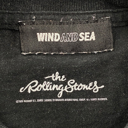 【中古品】【メンズ】 WIND AND SEA × THE ROLLING STONES ウィンダンシ―×ザ ローリングストーンズ 25SS WDS SS TEE ショートスリーブ ティー トップス 半袖 142-260613-cs-02-izu サイズ：L カラー：ブラック 万代Net店