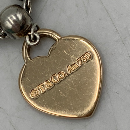 【中古品】【レディース】 TIFFANY&Co. ティファニー 750 AG925 RETURN TO HEART BRACELET リターン トゥ ハート ブレスレット アクセサリー 182-260614-as-20-izu カラー：シルバー×ゴールド系 万代Net店