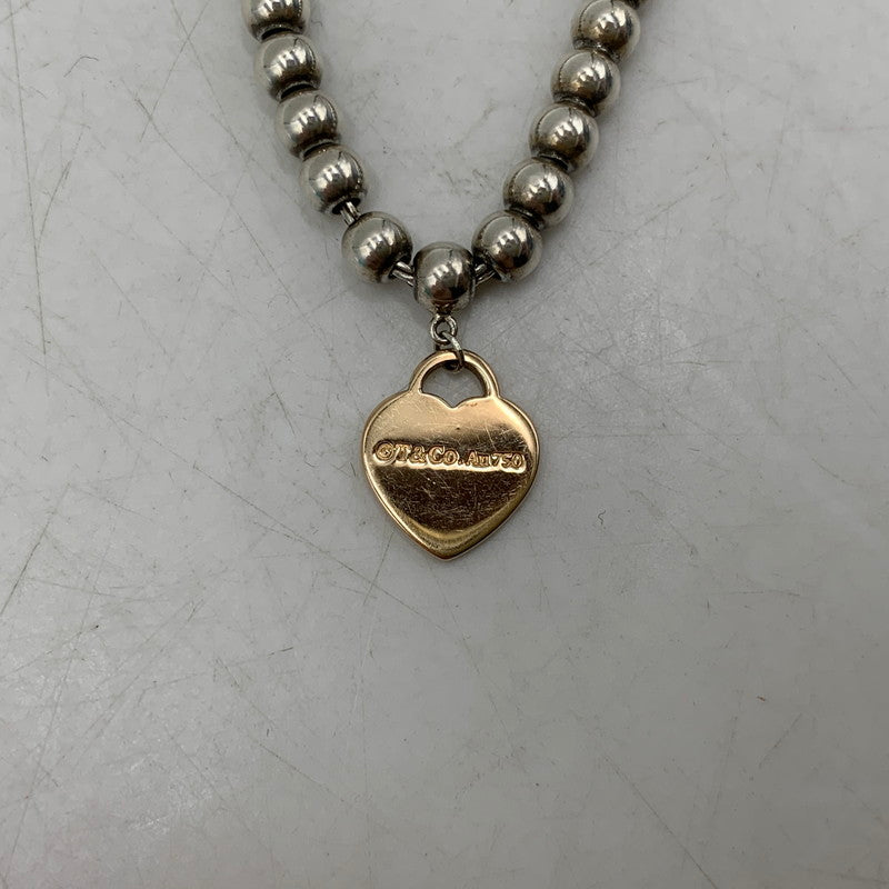 【中古品】【レディース】 TIFFANY&Co. ティファニー 750 AG925 RETURN TO HEART BRACELET リターン トゥ ハート ブレスレット アクセサリー 182-260614-as-20-izu カラー：シルバー×ゴールド系 万代Net店